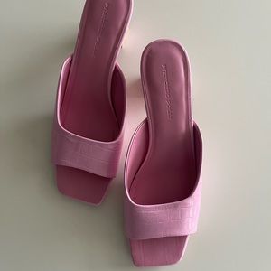 PRINCESS POLLY SNAKE PRINT HEELS